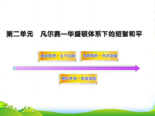 高中历史全程复习方略配套课件 第2单元凡尔赛华盛顿体系下的短暂和平 岳麓选修3