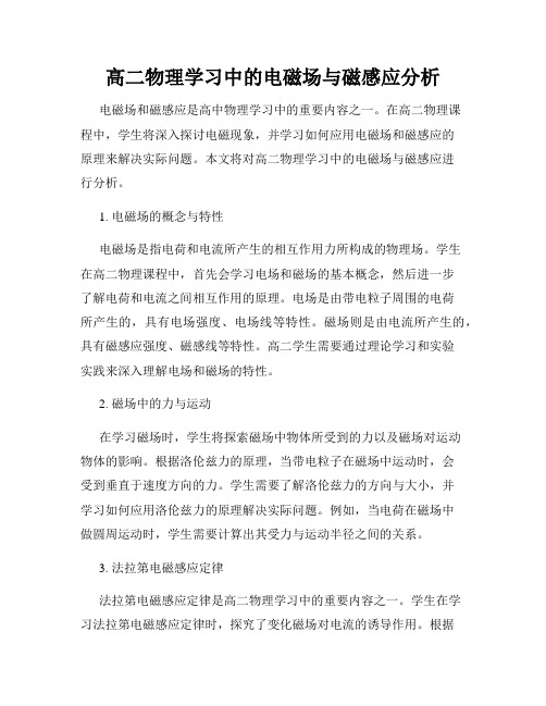 高二物理学习中的电磁场与磁感应分析