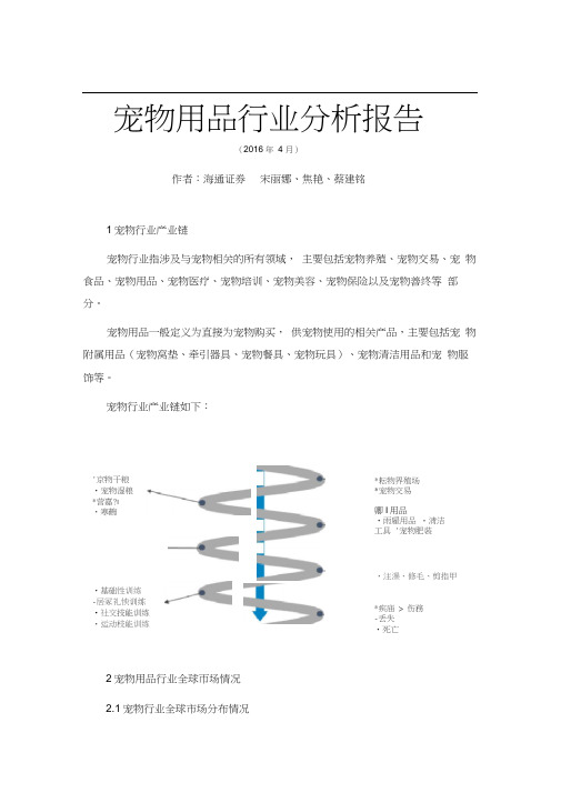 全球宠物用品行业分析报告2016年最新版(20201101150220)