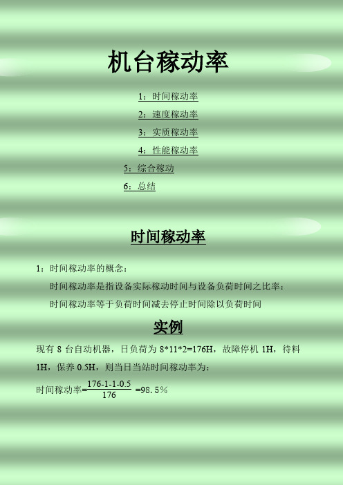机台稼动率