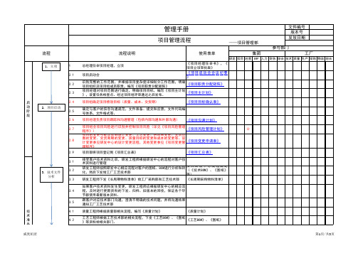 IRIS项目管理流程 