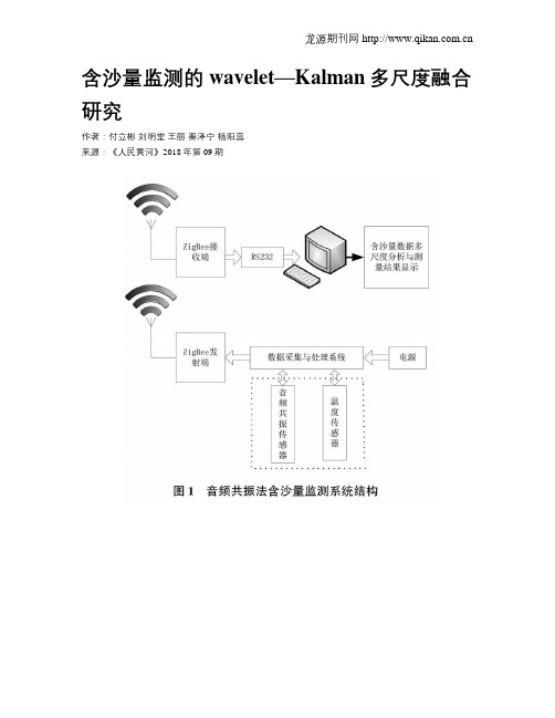 含沙量监测的wavelet—Kalman多尺度融合研究