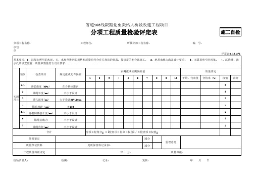 评定表6.15.2-1 防护网(主动防护)