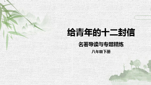 统编版2023-2024学年语文八年级下册 自主阅读名著《给青年的十二封信》教学课件