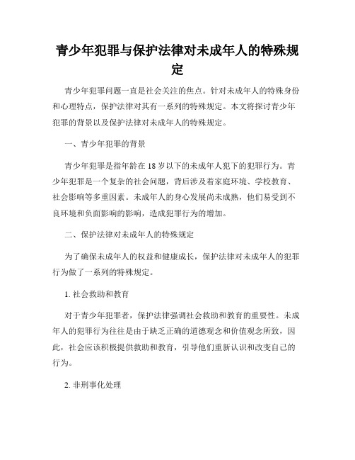 青少年犯罪与保护法律对未成年人的特殊规定