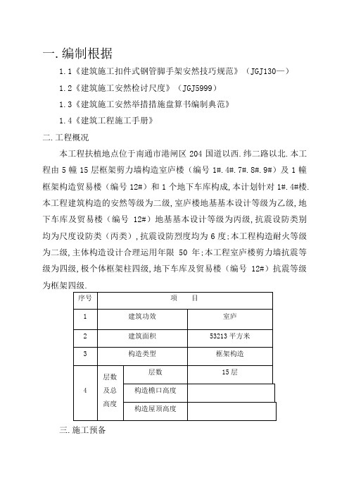 外脚手架施工方案(最终定稿)