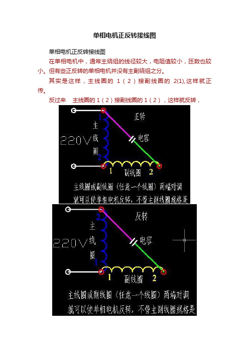 单相电机正反转接线图