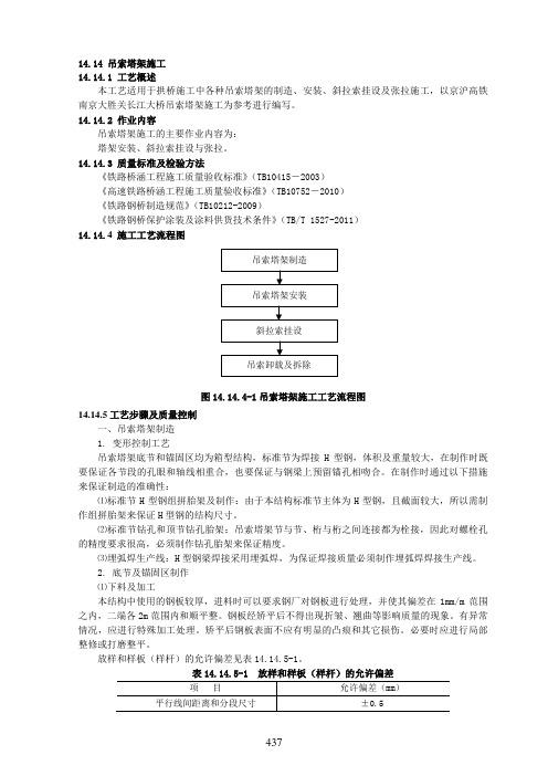 吊索塔架施工作业指导书