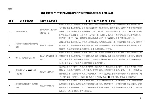 全国建筑业新技术应用示范工程