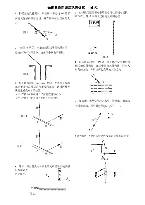 二、光课后巩固练习(作图)
