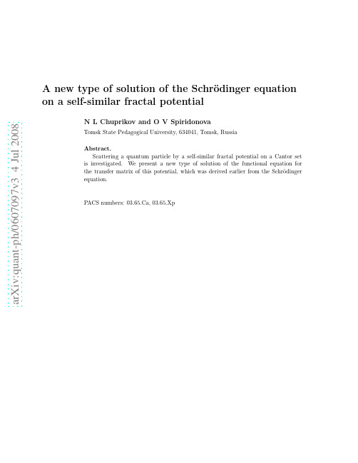 A new type of solution of the Schrodinger equation on a self-similar fractal potential