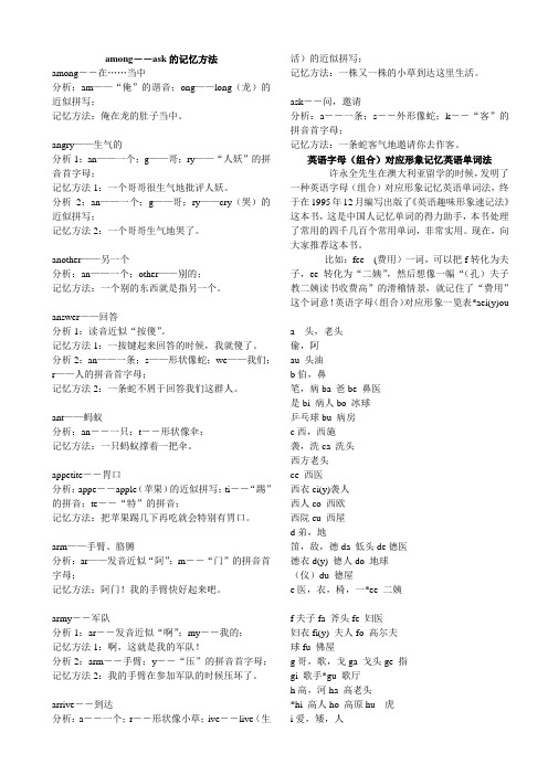 英语单词形象记忆