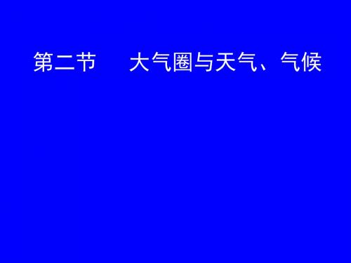 大气圈与天气、气候一轮复习1