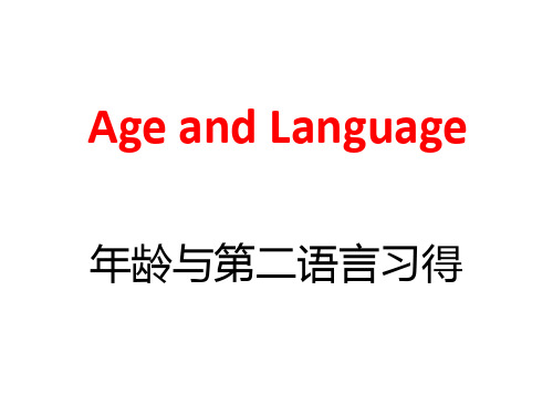 4 13 Age and Language