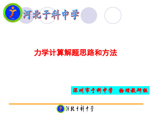 中考物理力学计算题解题思路和方法