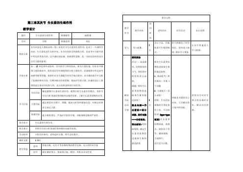 2022-2021学年高中生物人教版必修三3.2 生长素的生理作用 教案2 