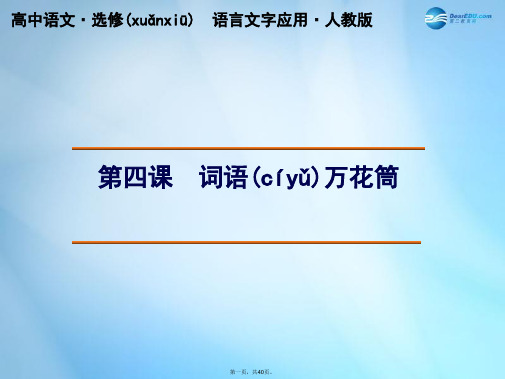 高中语文 第四课 词语万花筒复习总结课件 新人教版选修《语言文字应用》