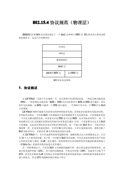 802.15.4协议规范(物理层)