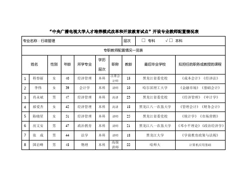 中央广播电视大学人才培养模式改革和开放教育试点