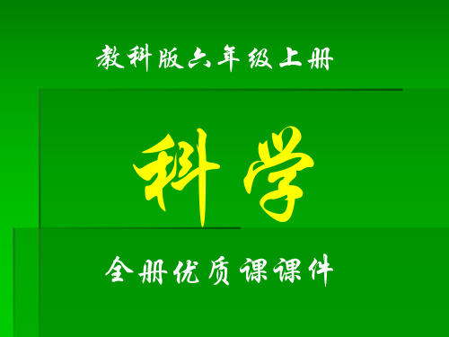 教科版科学六年级上册全册课件(优质课件)