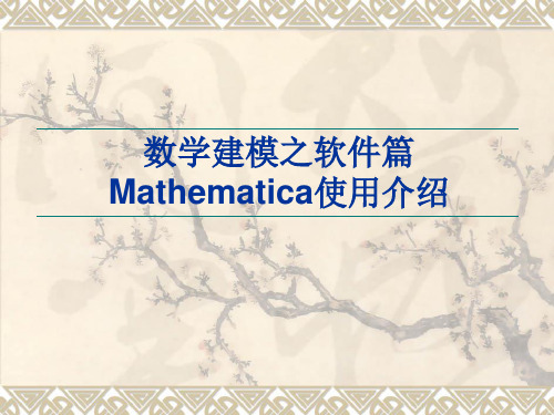 数学建模之软件篇Mathematica使用介绍