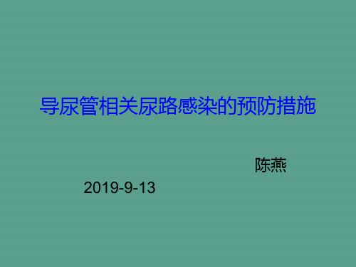 导尿管相关尿路感染预防措施ppt课件