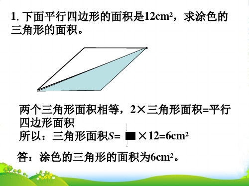 人教版小学数学做一做_三角形的面积-课件