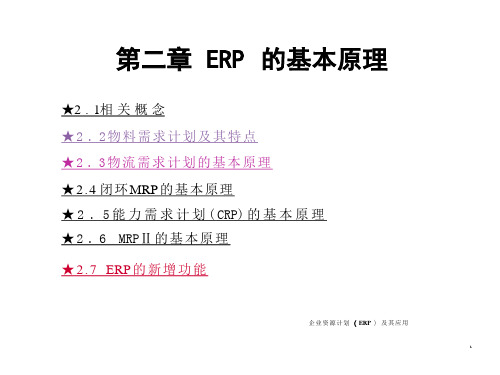 企业资源计划(ERP)及其应用(第二版)~第二章 ERP的基本原理课件