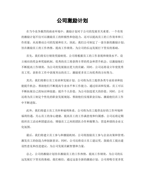 公司激励计划