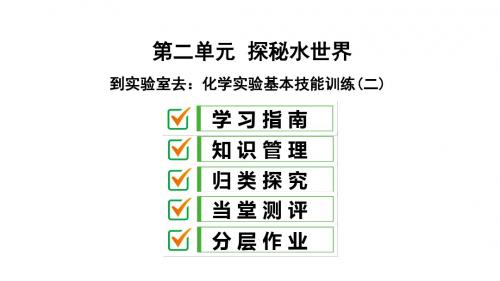 新鲁教版化学九年级课件：到实验室去：化学实验基本技能训练