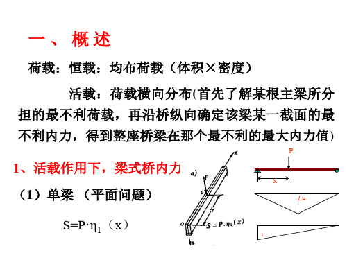 第八讲荷载横向分布计算杠杠原理法