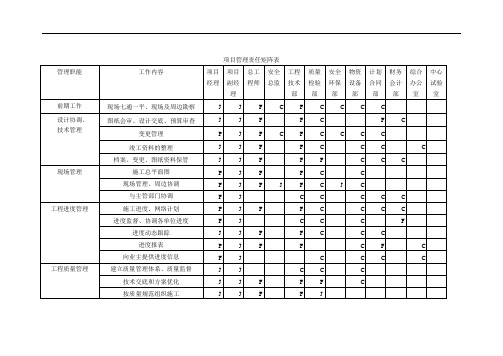 附图-项目管理责任矩阵表