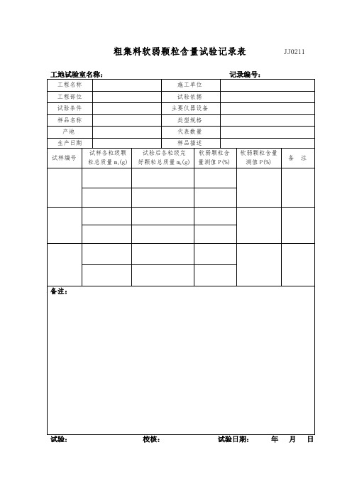 粗集料软弱颗粒含量试验记录+报告0211