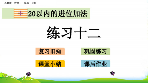 新苏教版数学一年级上册10.4 练习十二-课件