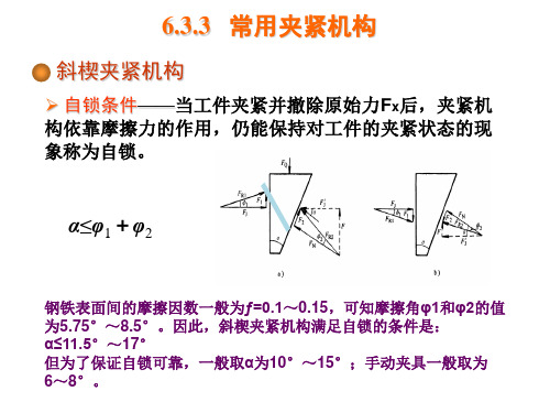 常用夹紧机构及各类机床夹具