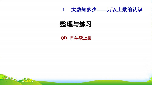 2022四年级数学上册 第1单元 大数知多少——万以上数的认识(整理与练习)课件 青岛版六三制