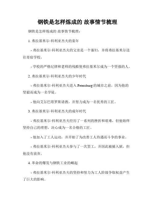 钢铁是怎样炼成的 故事情节梳理