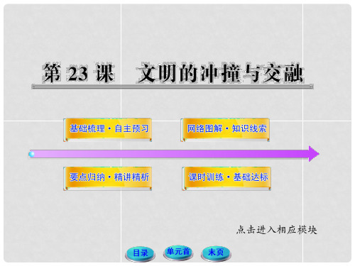 八年级历史下册 5.23文明的冲撞与交融课件 北师大版