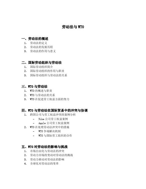 劳动法 wto