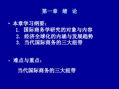 国际商务概论第一章