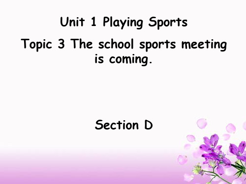 八年级仁爱英语上册unit1-topic3-sectionD课件