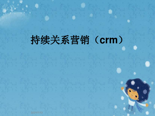 持续关系营销(crm)