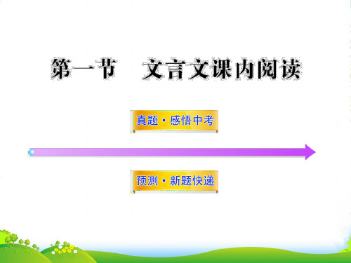 中考语文第二轮复习 第三部分古诗文阅读第二章文言文阅读第一节文言文课内阅读课件 人教新课标