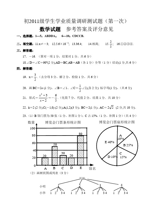 2011一诊答案99