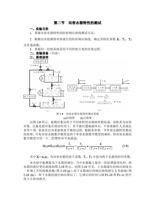 第二节  双容自衡水箱液位特性测试实验