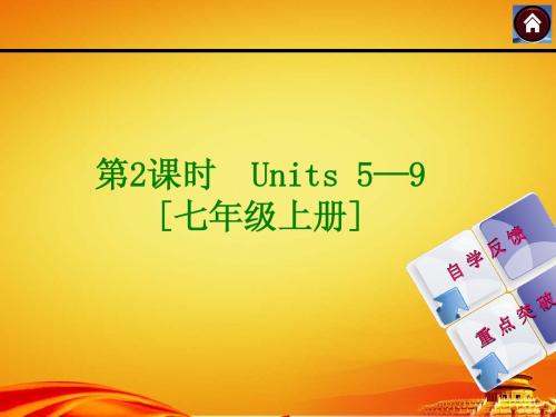 2015届人教版九年级英语复习课件：Units 5—9 [七上](41页)