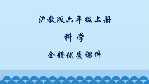 沪教版小学六年级科学上册全册教学课件