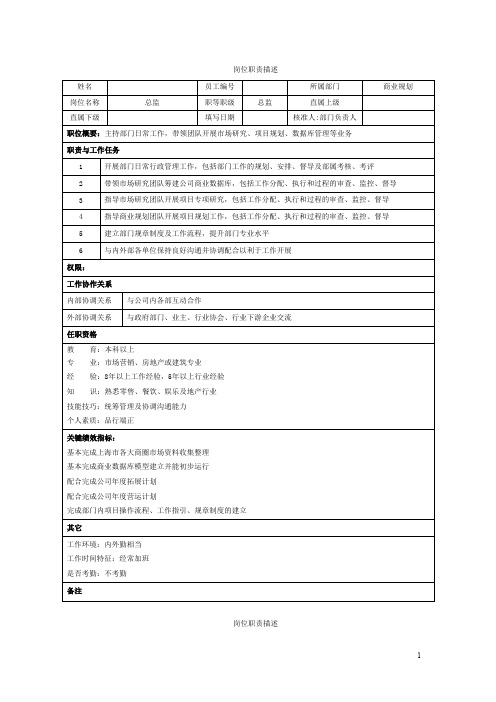 jd it系统架构工程师+jd_投资部总监  岗位描述