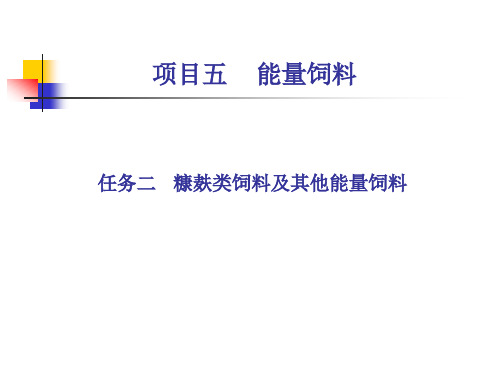 任务二  糠麸类饲料(1)