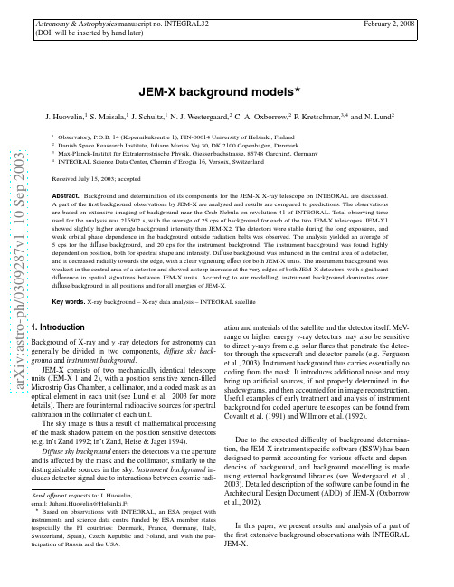 JEM-X background models